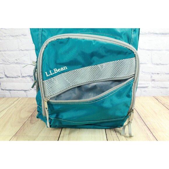 LL Bean Unisex Adult Weatherproof Deluxe Book Pack 37L School Backpack Teal - Picture 7 of 12